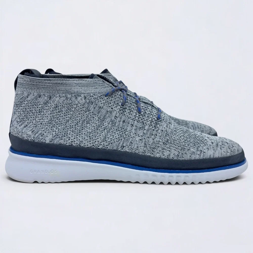 Cole Haan 2.Zerogrand Stitchlite Chukka Boots Men's Size 10.5 Gray Blue C30293